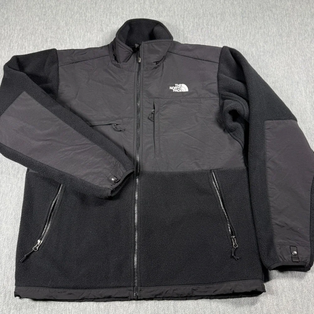 The North Face Jacket Mens Large Black Denali Full Zip Polartec Fleece Utility